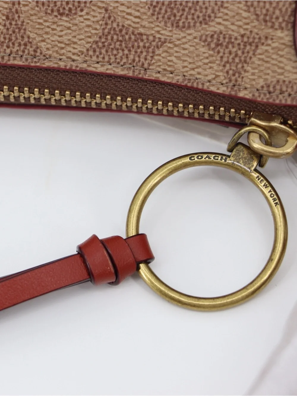 New Coach Signature Sutton Crossbody Shoulder Bag Tan Rust Authentic